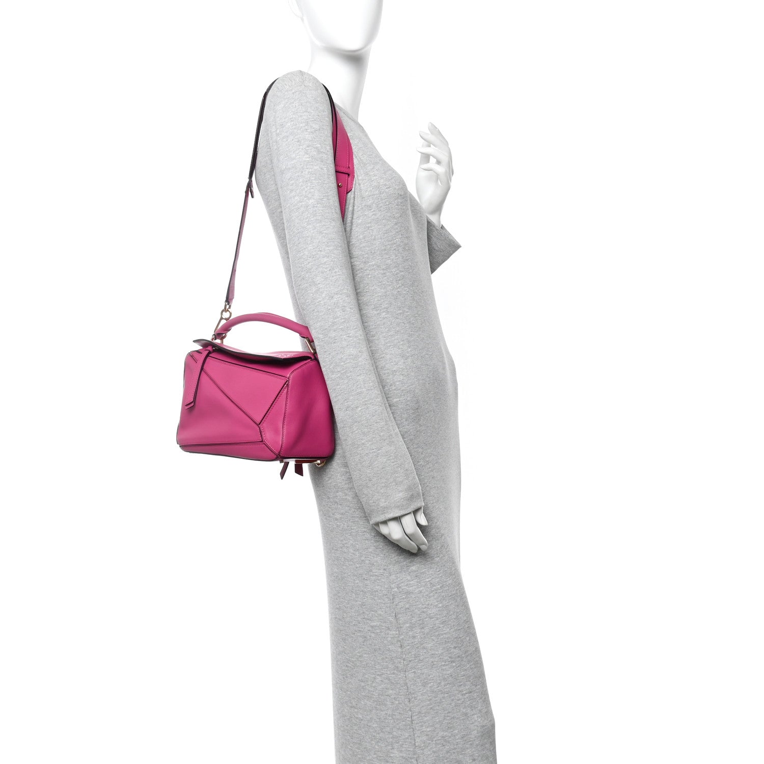 Loewe Calfskin Small Puzzle Bag Fuchsia 2 of 10