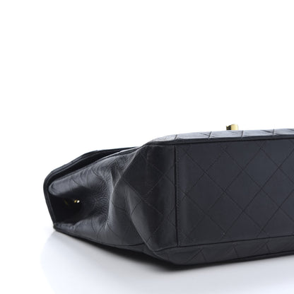 Chanel Lambskin Quilted XL Jumbo Single Flap Black 6 of 14