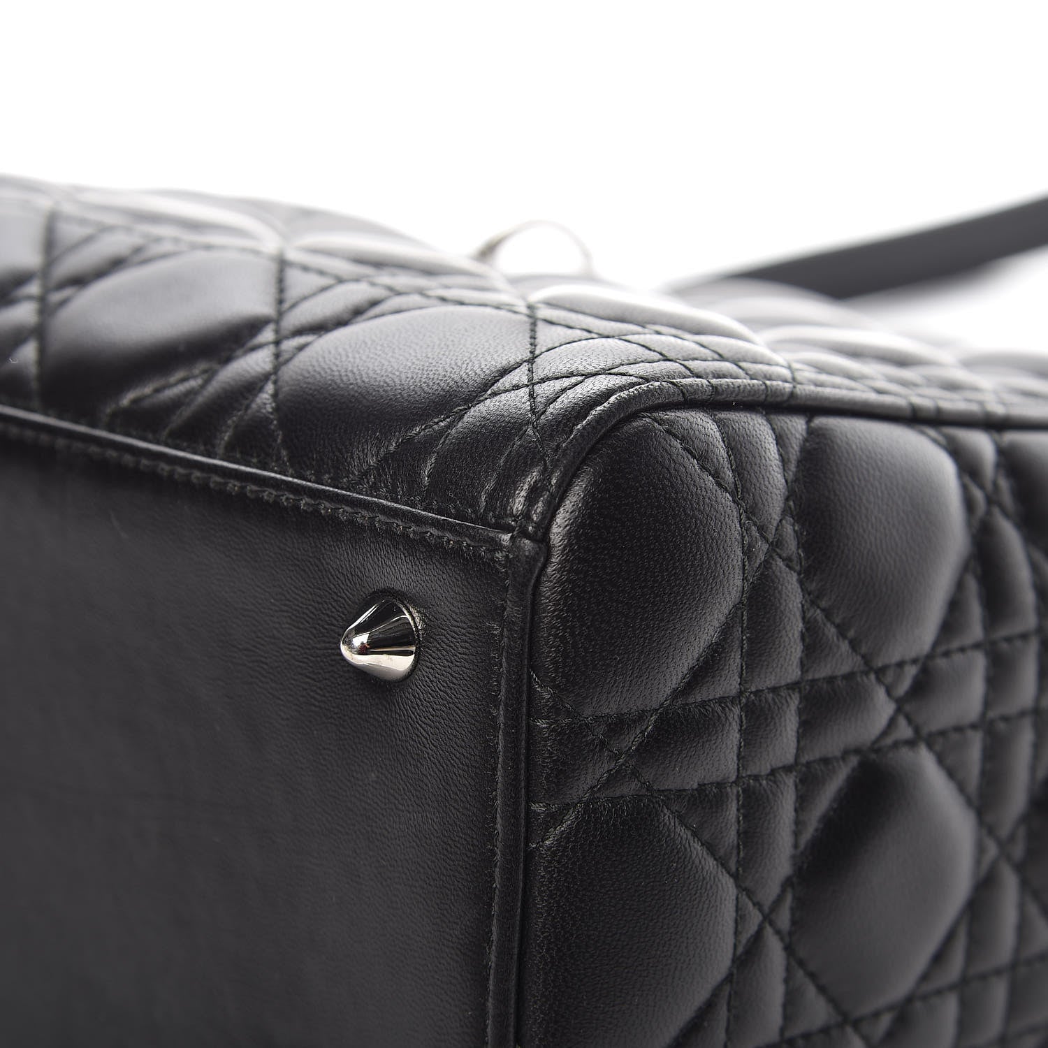 Christian Dior Lambskin Cannage Medium Lady Dior Black 14 of 14