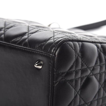 Christian Dior Lambskin Cannage Medium Lady Dior Black 14 of 14