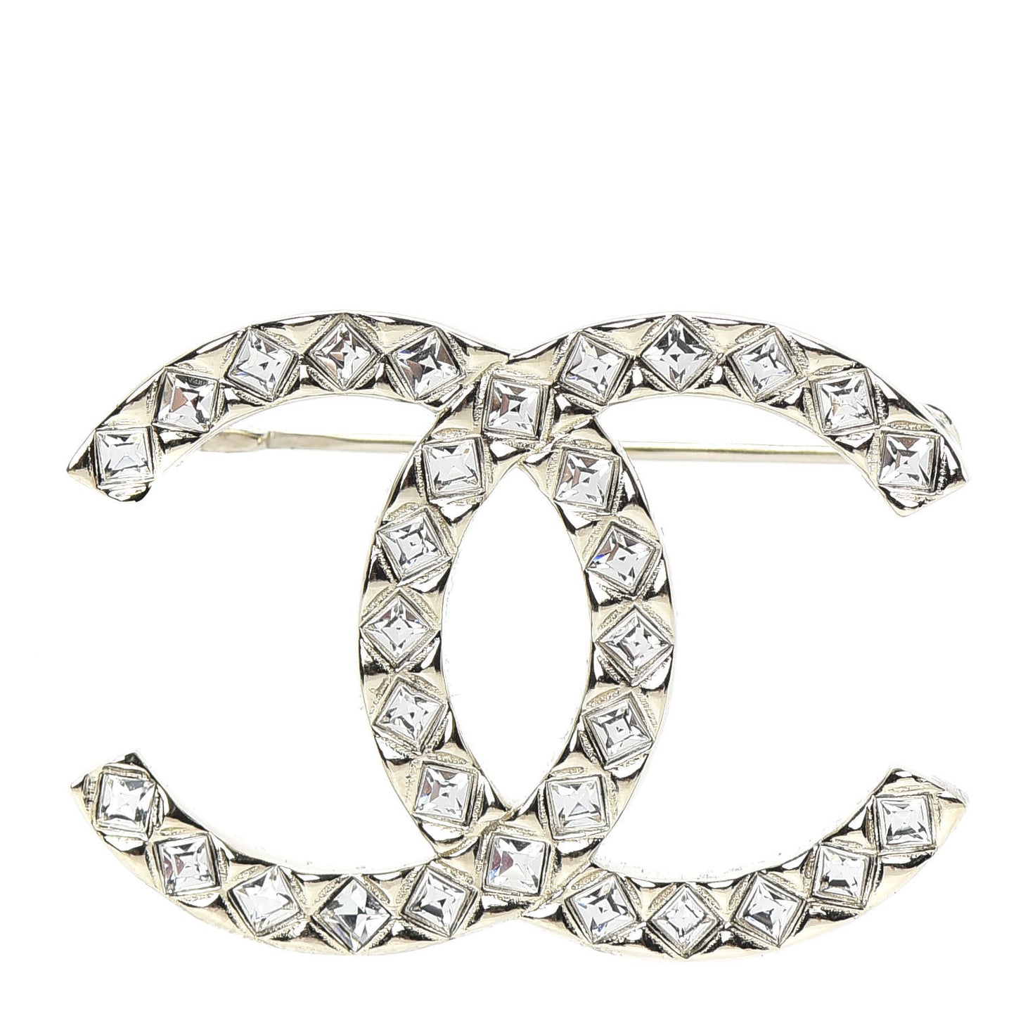 Baguette Crystal High Society CC Brooch Gold
