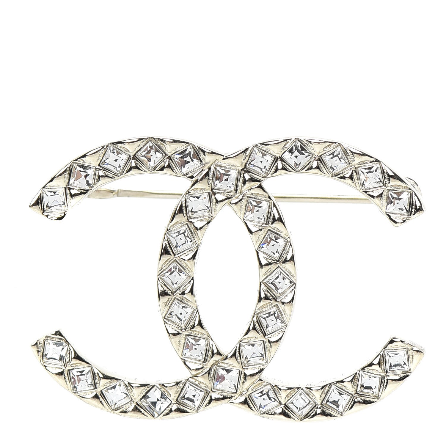 Chanel Baguette Crystal High Society CC Brooch Gold 1 of 5