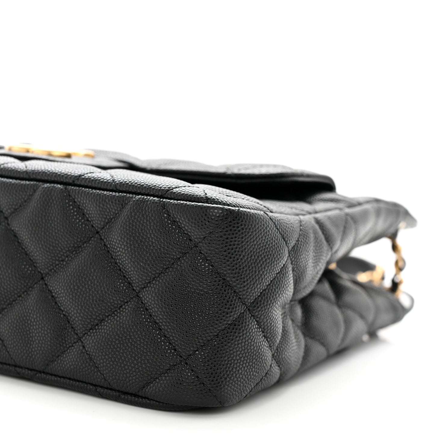 Caviar Quilted Wavy CC Hobo Black