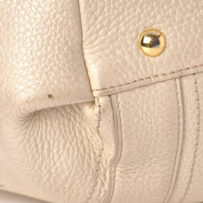 MCM Grained Calfskin Studded Tote White 10 of 19