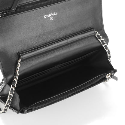 Chanel Patent Quilted Brilliant Wallet On Chain WOC Black 5 of 8