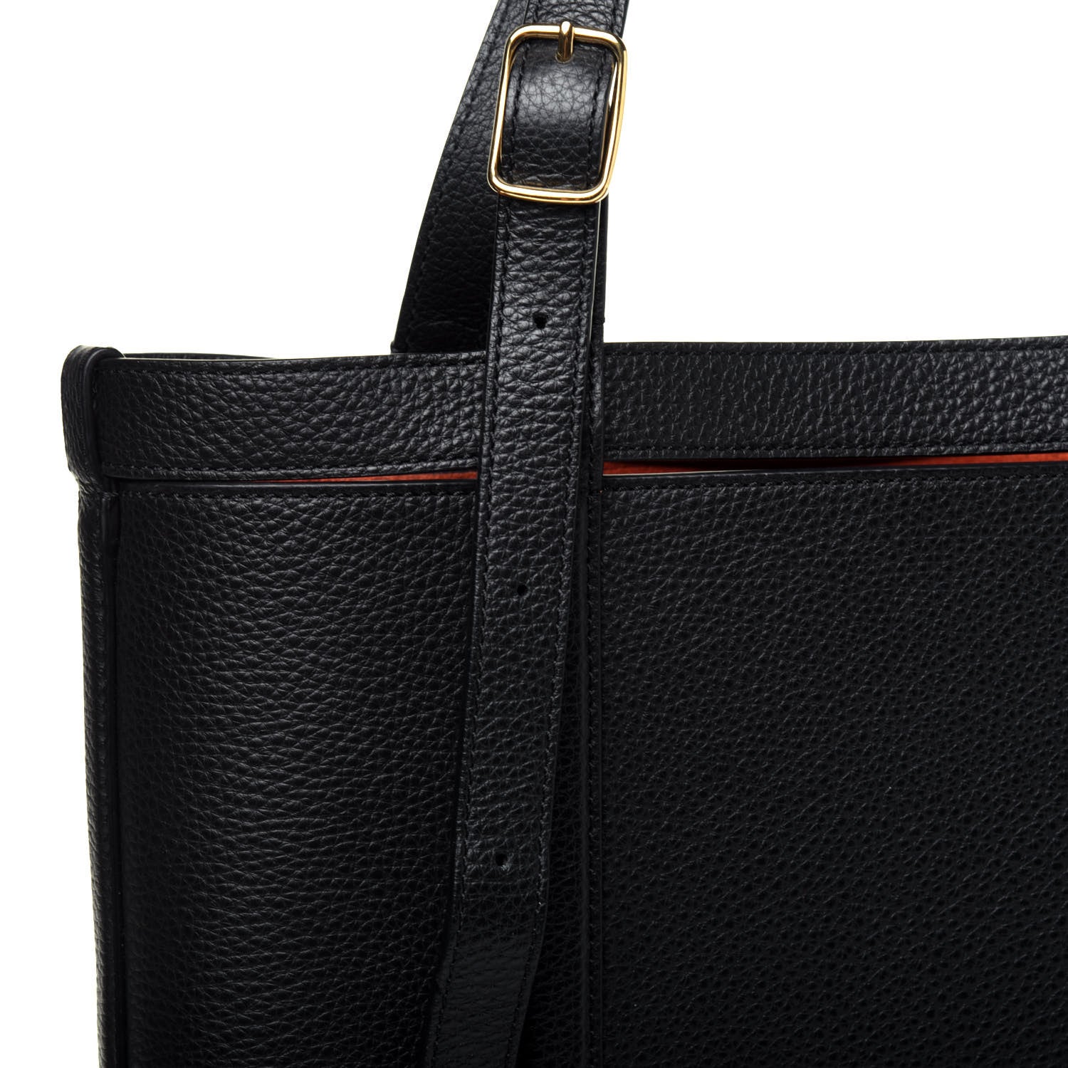 Mulberry Small Classic Grain Calfskin Bucket Tote Bag Black 20 of 21