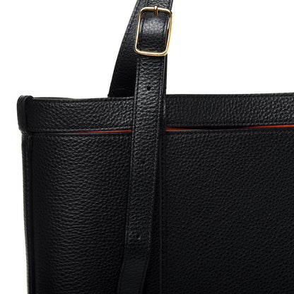 Mulberry Small Classic Grain Calfskin Bucket Tote Bag Black 20 of 21