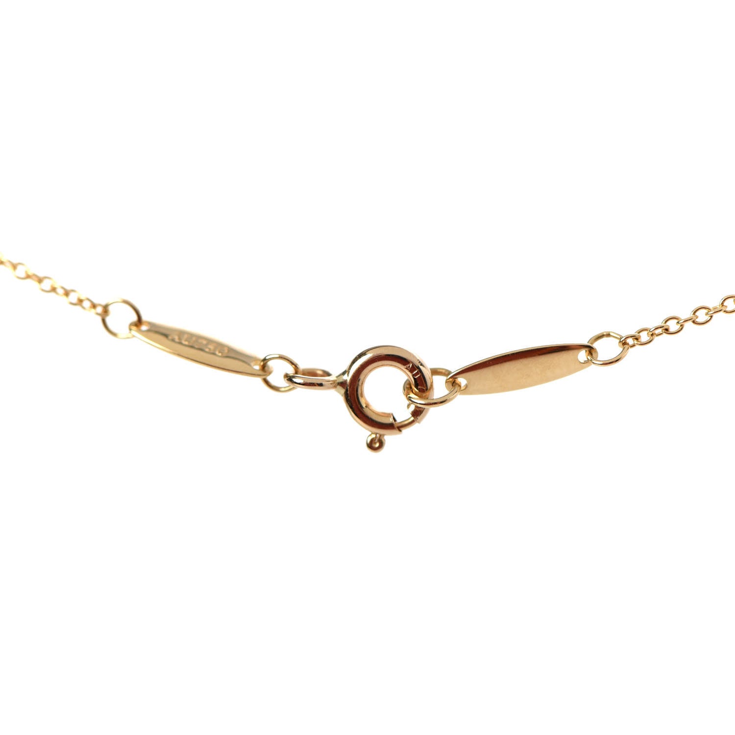 Tiffany 18K Yellow Gold Diamond .05ct Elsa Peretti Diamonds by the Yard Pendant Necklace 4 of 6