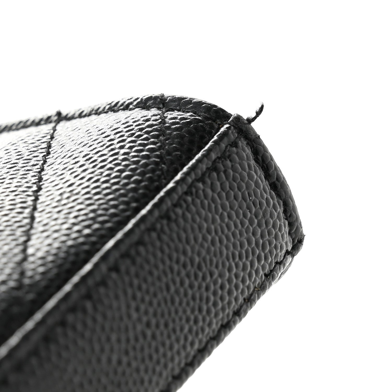 Saint Laurent Grain De Poudre Matelasse Chevron Monogram Chain Wallet Black 10 of 10