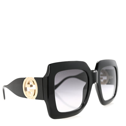 Gucci Acetate Square Frame Chain Sunglasses GG1022S Black 13 of 16