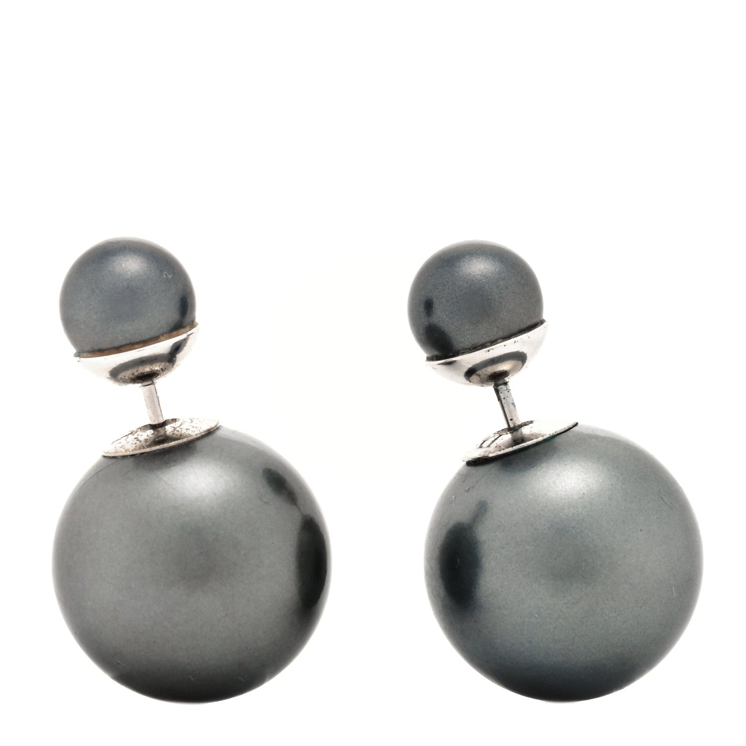 Christian Dior Pearl Mise En Dior Tribal Earrings Grey 1 of 4
