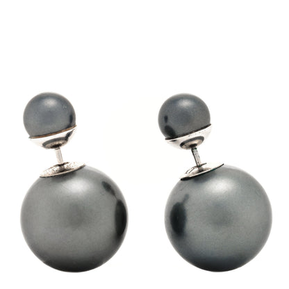 Christian Dior Pearl Mise En Dior Tribal Earrings Grey 1 of 4