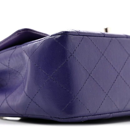 Chanel Lambskin Quilted Mini Rectangular Flap Purple 9 of 14