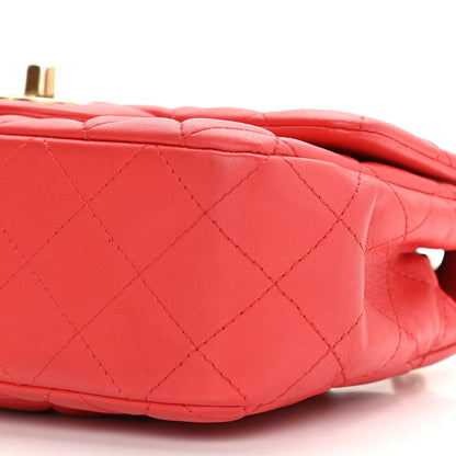 Chanel Lambskin Quilted Mini Rectangular Flap Red 10 of 16