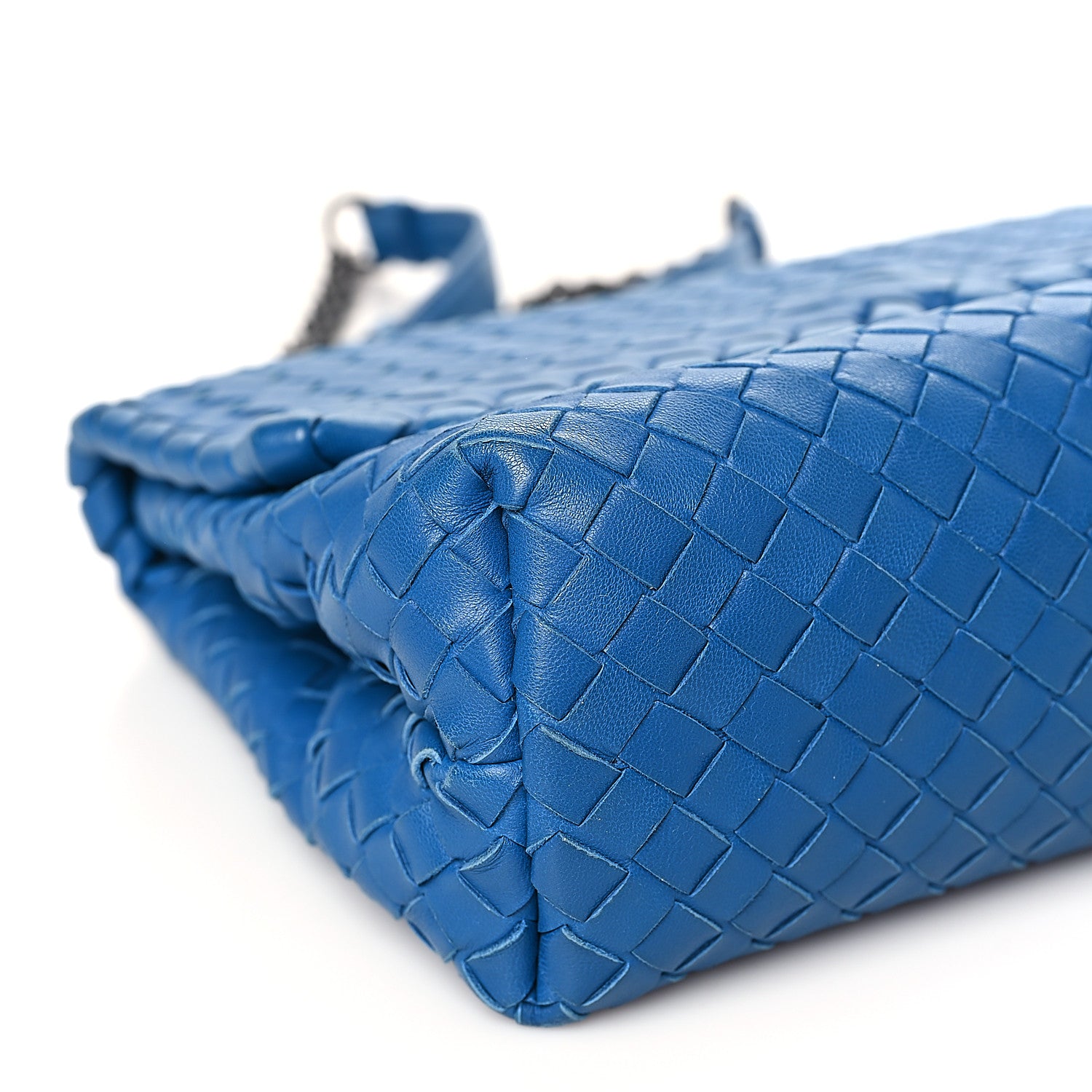 Bottega Veneta Nappa Intrecciato Baby Olimpia Shoulder Bag Signal Blue 8 of 9