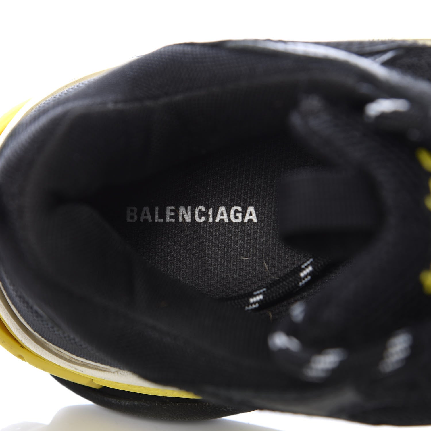 Balenciaga Fabric Mesh Womens Triple S Sneakers 38 Black Yellow 7 of 8