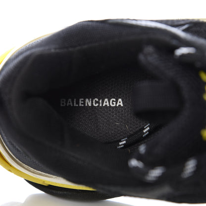 Balenciaga Fabric Mesh Womens Triple S Sneakers 38 Black Yellow 7 of 8