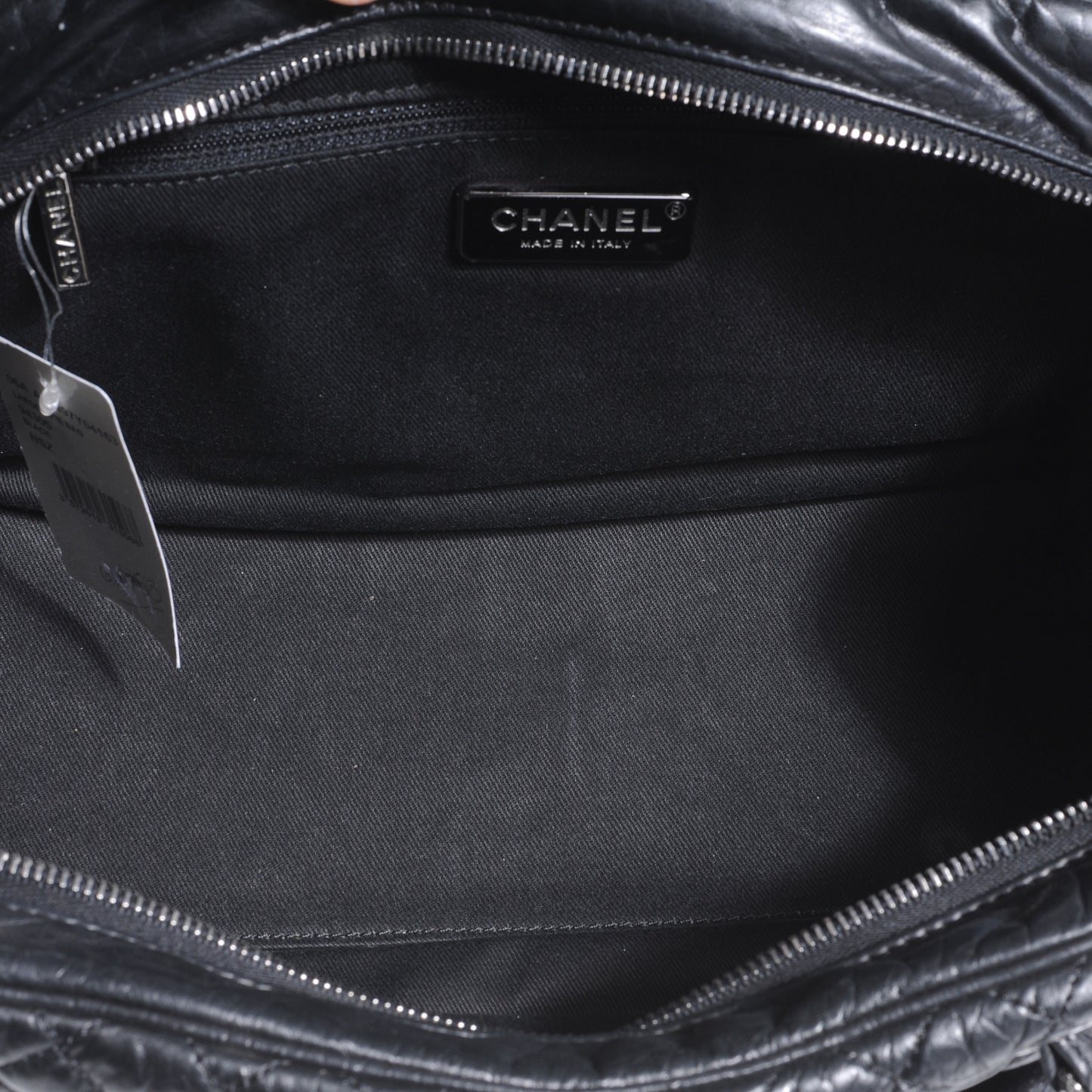 Aged Calfskin Pony Hair Quilted Miss Pony Bowler Black