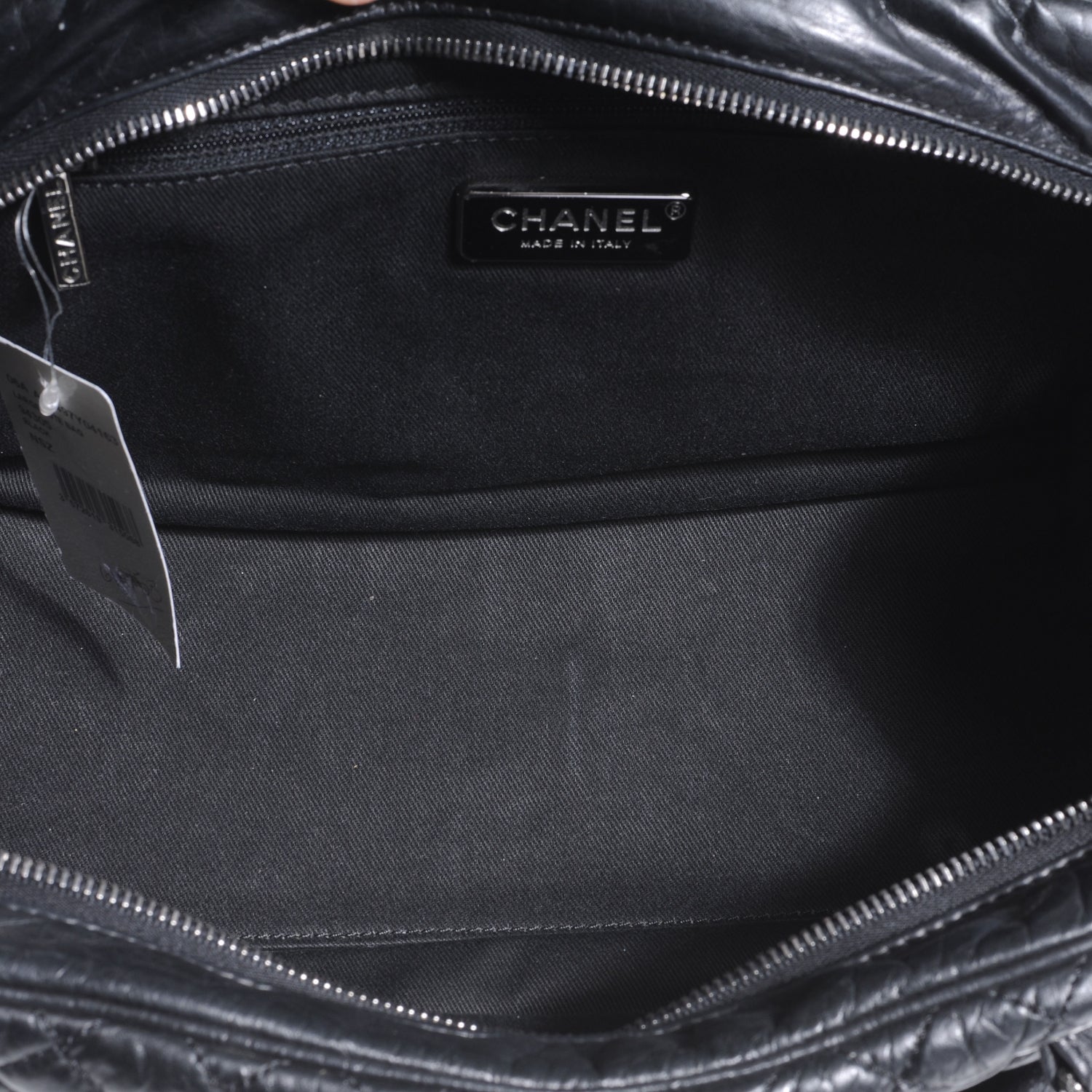Chanel Aged Calfskin Pony Hair Quilted Miss Pony Bowler Black 6 of 8