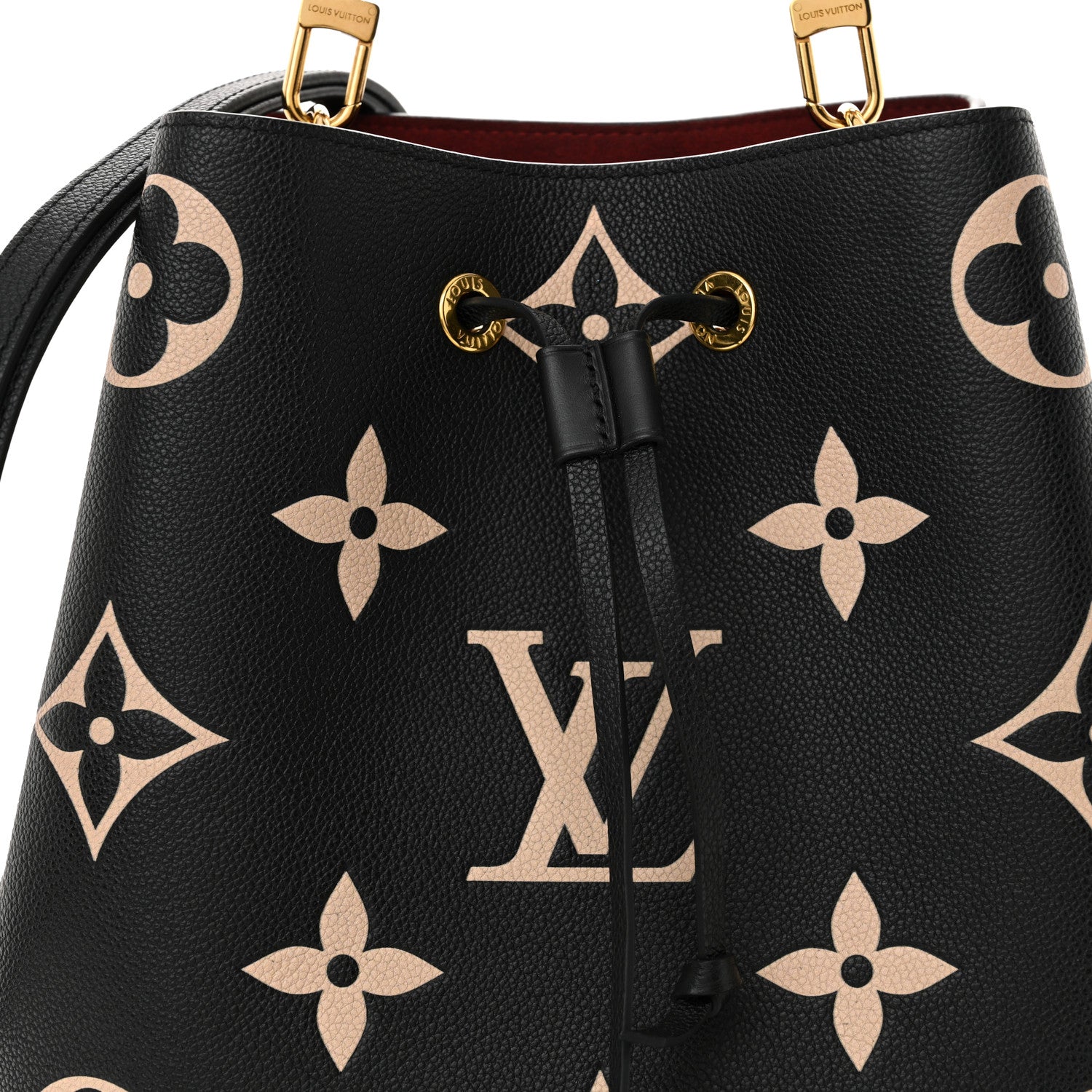 Louis Vuitton Empreinte Monogram Giant Neonoe MM Black Beige 8 of 10