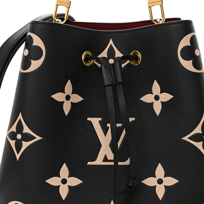 Louis Vuitton Empreinte Monogram Giant Neonoe MM Black Beige 8 of 10