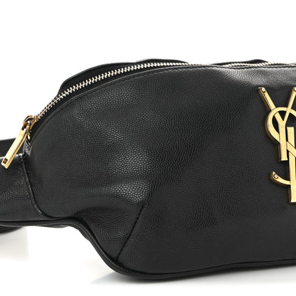 Saint Laurent Grain De Poudre Monogram Belt Bag Black 9 of 10