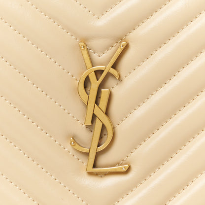 Saint Laurent Calfskin Matelasse Monogram Lou Camera Bag Dark Beige 8 of 10