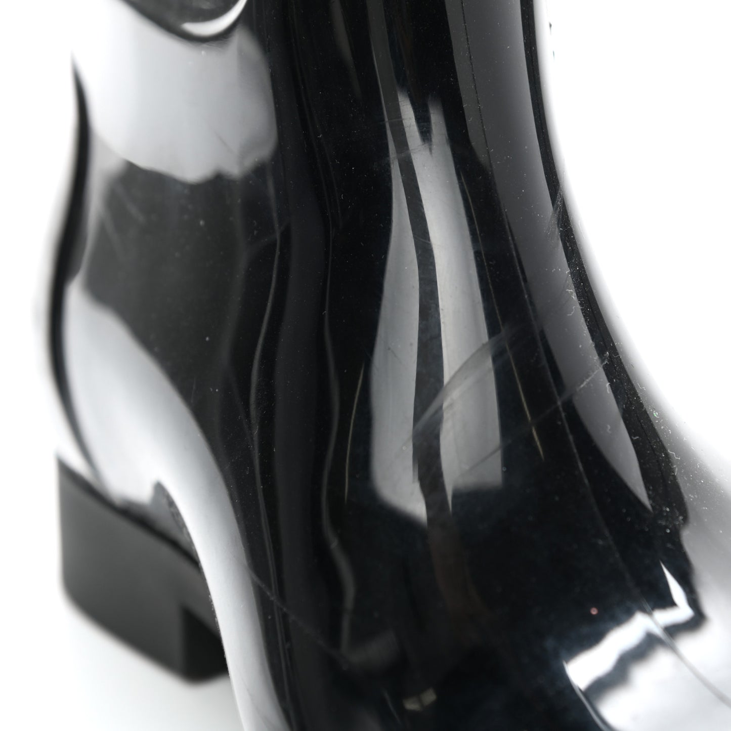 Rubber Embossed Monogram Drops High Boots 36 Black