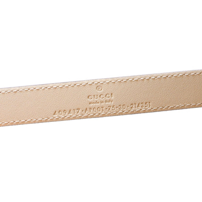 Gucci Calfskin Double G 20mm Belt 75 30 Mystic White 5 of 6