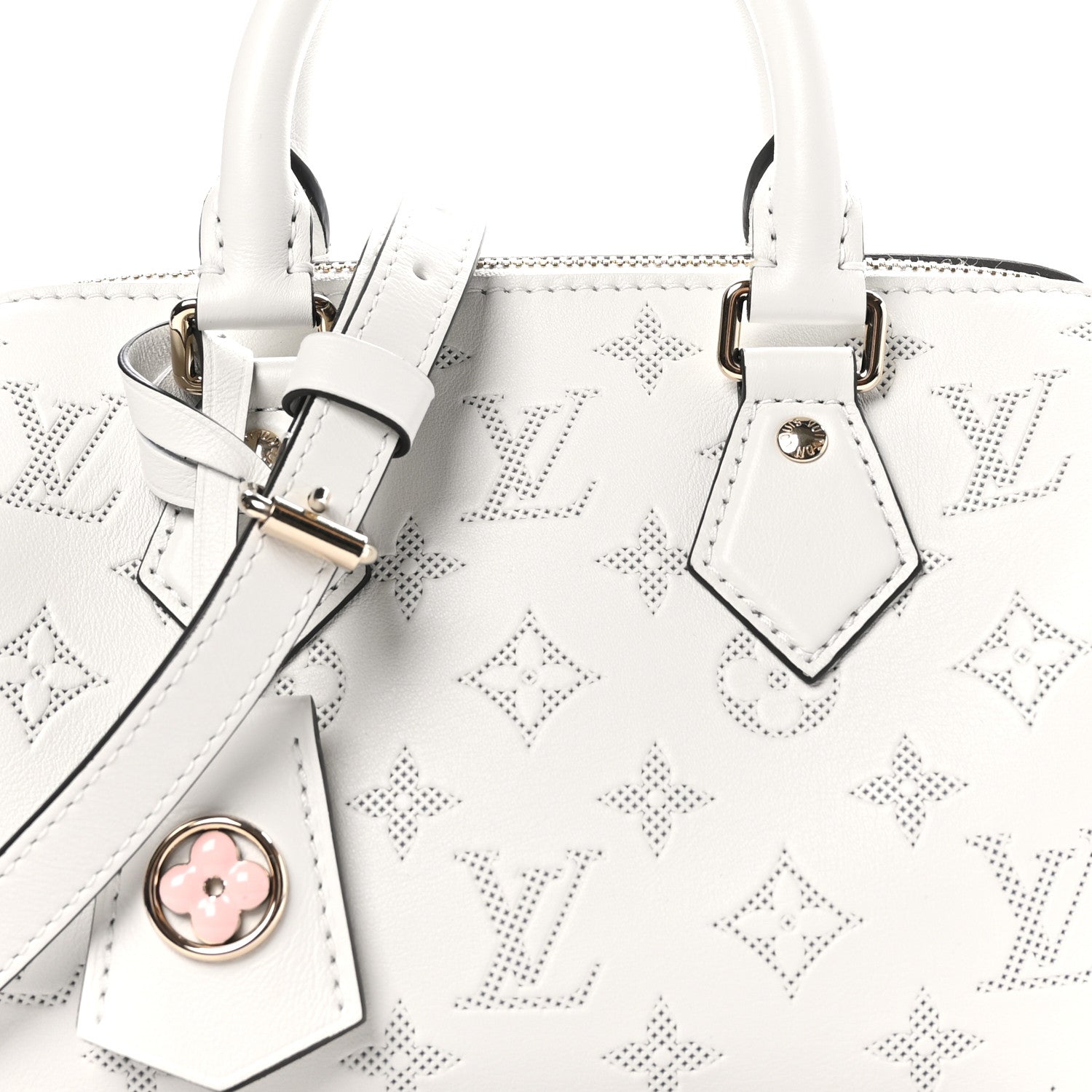 Louis Vuitton Monogram Embossed Calfskin Speedy Bandouliere 20 White Blanc 7 of 9