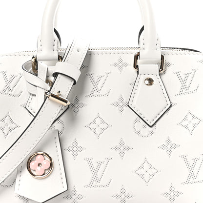 Louis Vuitton Monogram Embossed Calfskin Speedy Bandouliere 20 White Blanc 7 of 9
