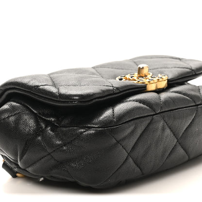 Chanel Lambskin Quilted Chanel 19 Waist Bag Black 9 of 10