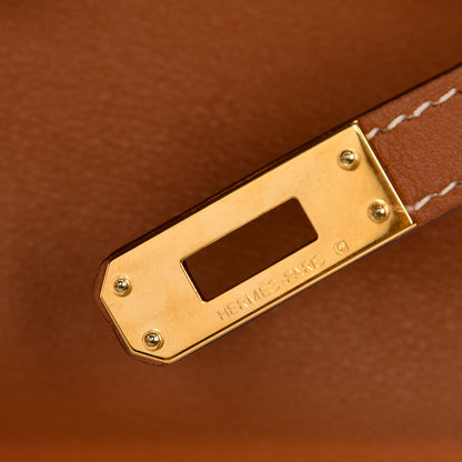 Hermes Swift Kelly Pochette Clutch Gold 16 of 21