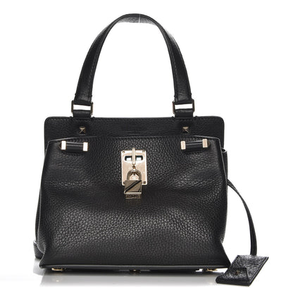 Valentino Garavani Alce Printed Calfskin Small Joylock Satchel Black 1 of 7