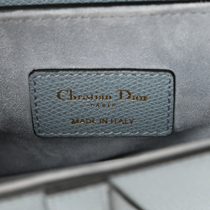 Christian Dior Grained Calfskin Mini Saddle Bag Sky Blue 6 of 10