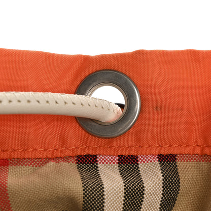 Burberry Nylon Medium Colorblock Rucksack Backpack Orange Red Parade 12 of 16