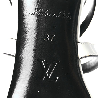 Louis Vuitton Patent Call Back Sandals 37 White 6 of 8
