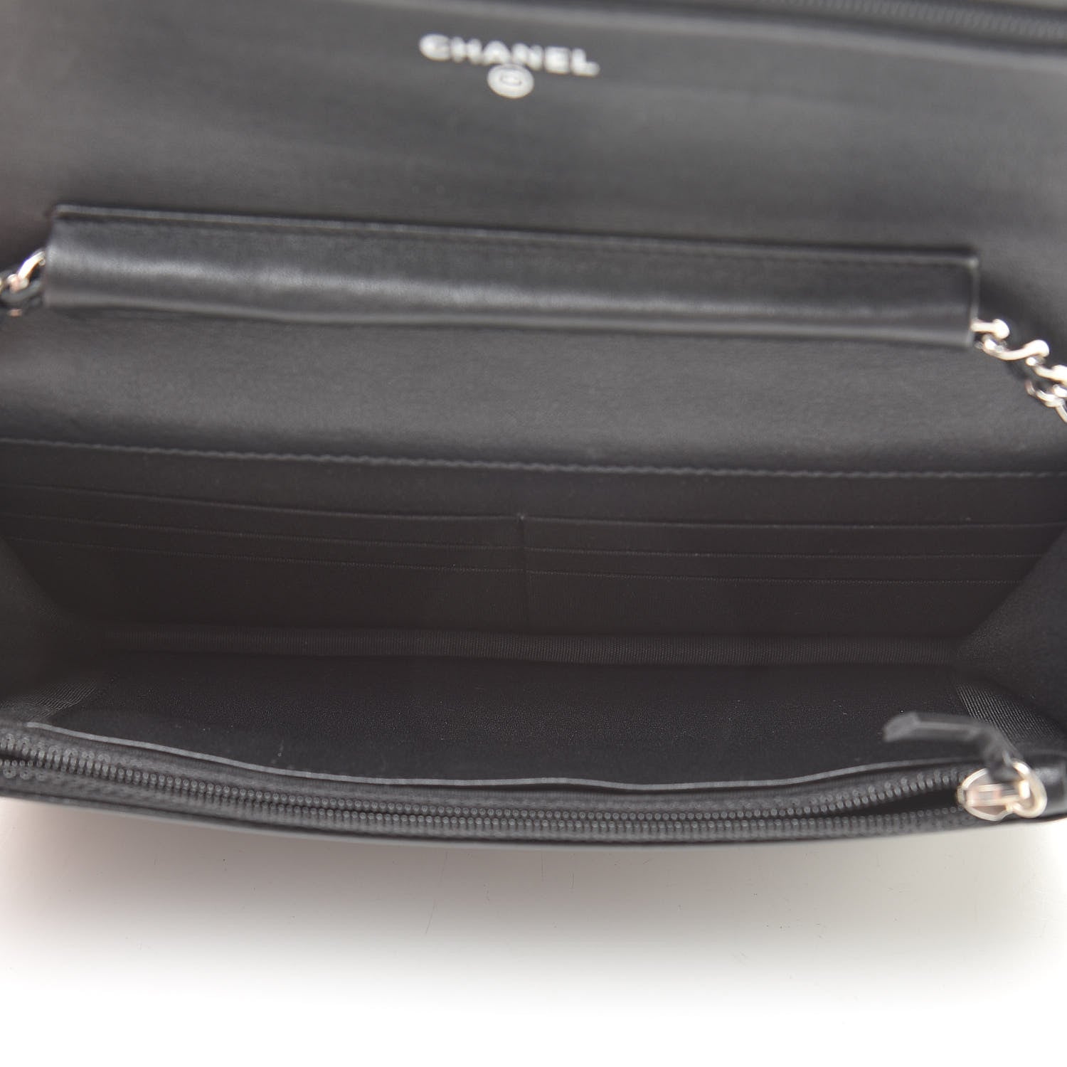 Chanel Caviar Timeless CC Wallet On Chain WOC Black 5 of 12