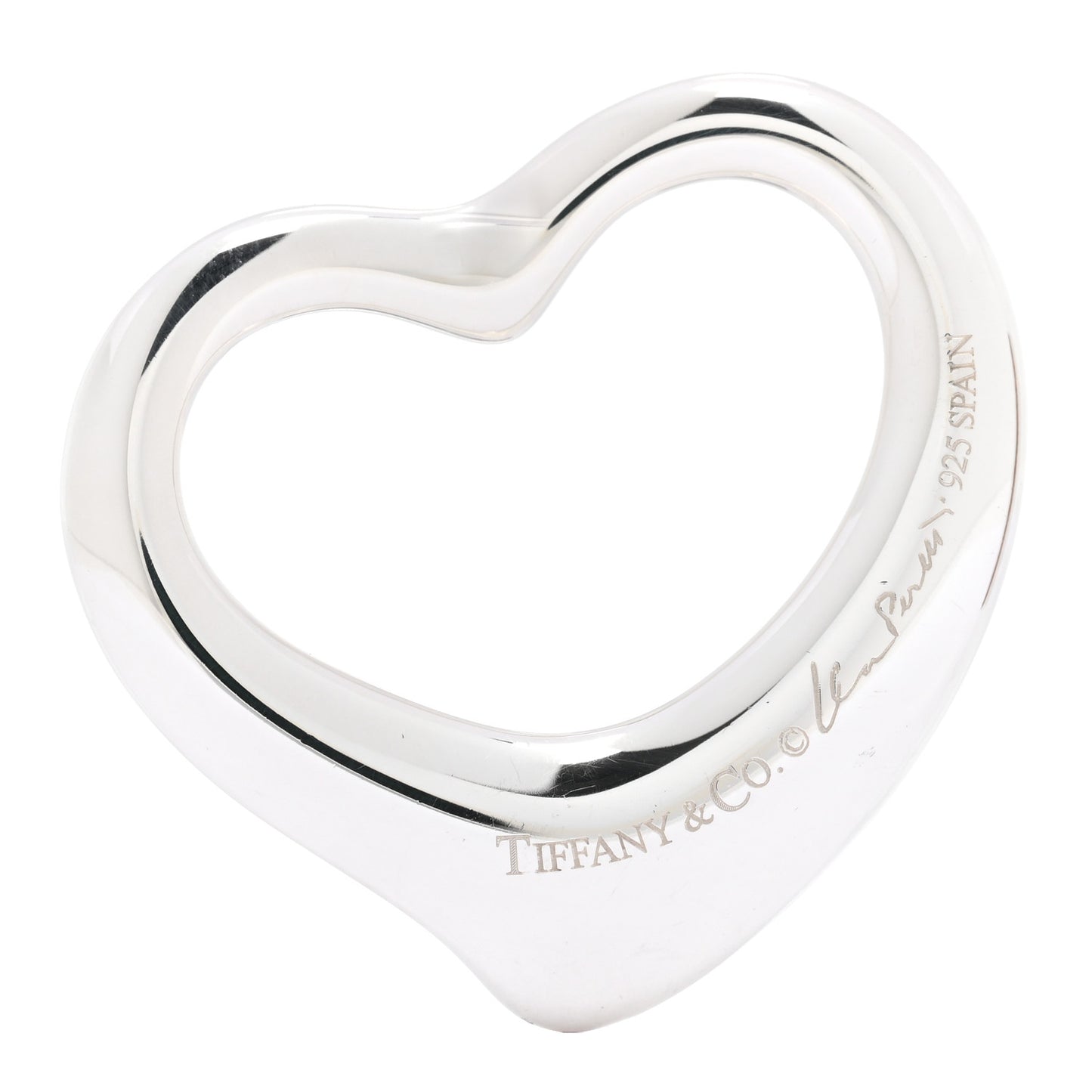 Sterling Silver 35mm Elsa Peretti Open Heart Pendant