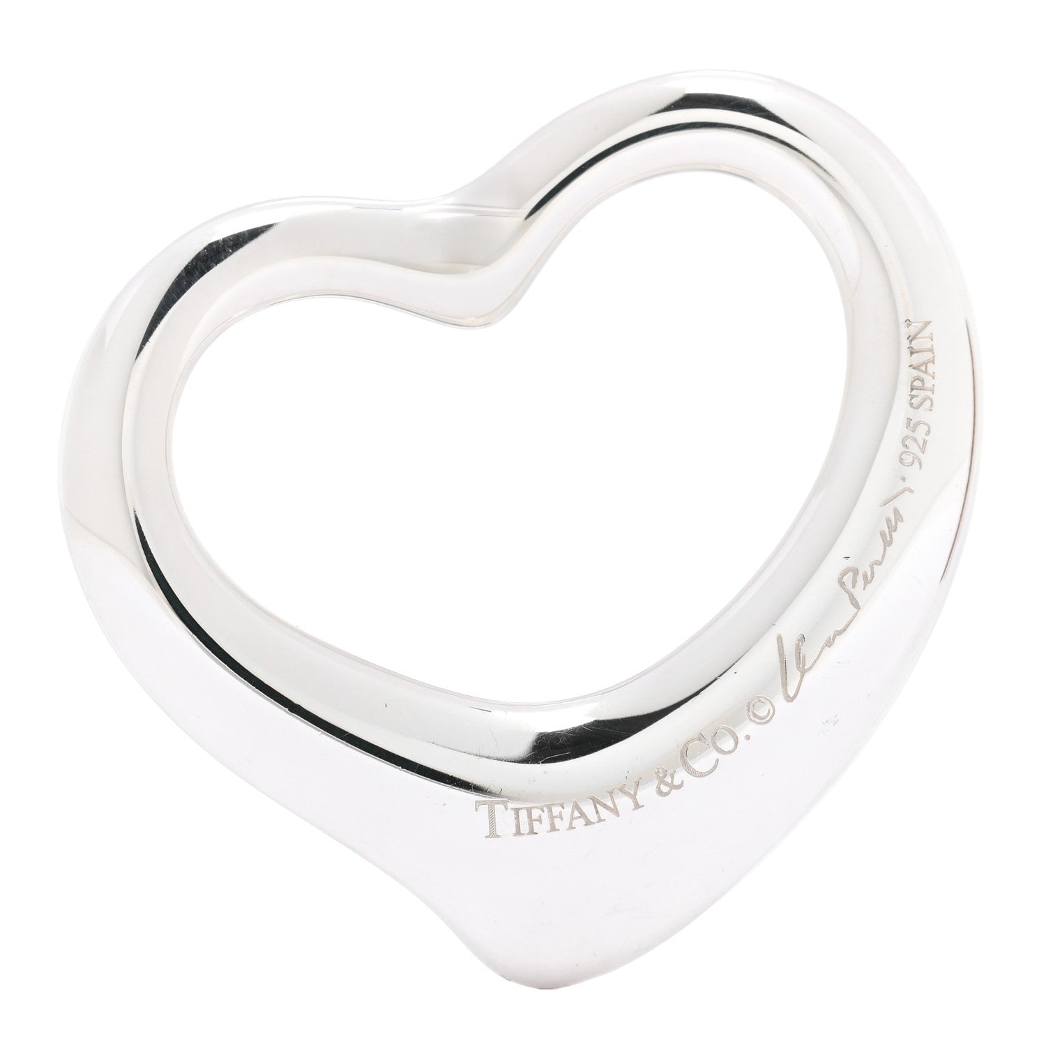 Tiffany Sterling Silver 35mm Elsa Peretti Open Heart Pendant 3 of 3