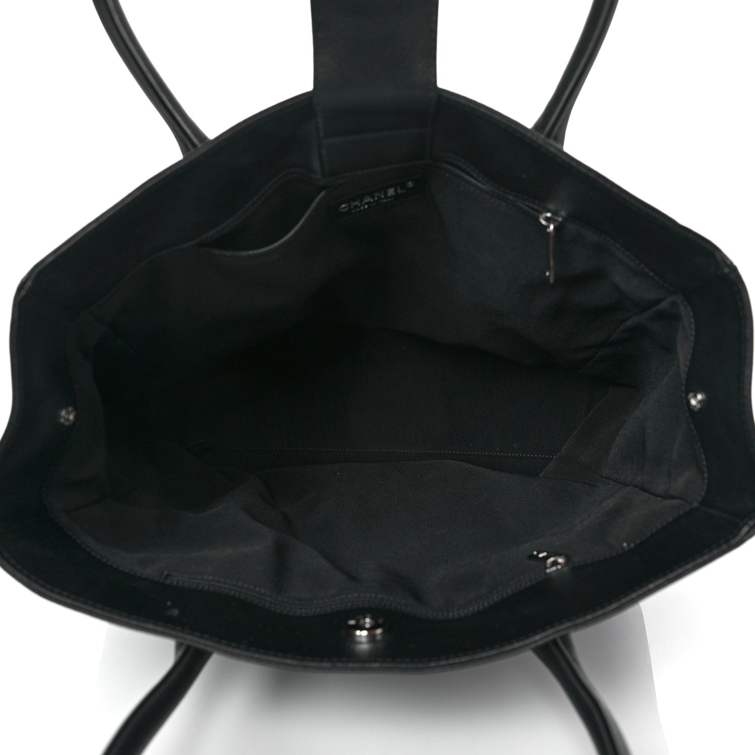 Chanel Calfskin Tall Cerf Tote Black 6 of 11