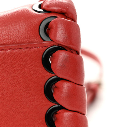 Fendi Nappa Lace Up Mini Peekaboo Iconic Satchel Bloody Mary 11 of 12