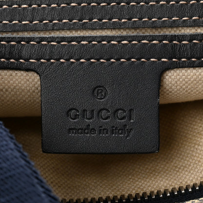Gucci GG Supreme Monogram Small Flat Side Zip Messenger Bag Beige Blue 6 of 12