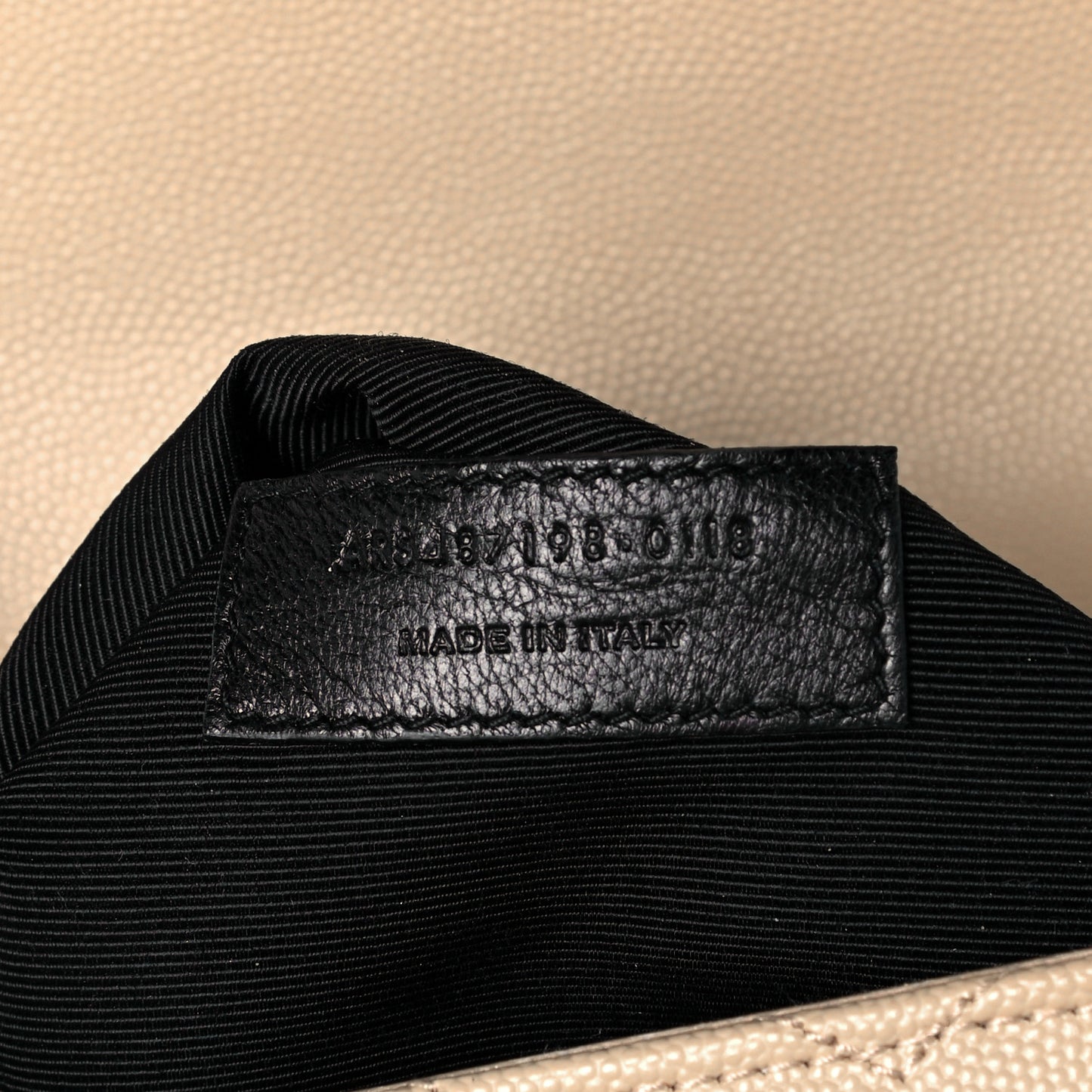 Grain De Poudre Matelasse Chevron Large Monogram Satchel Nude Powder