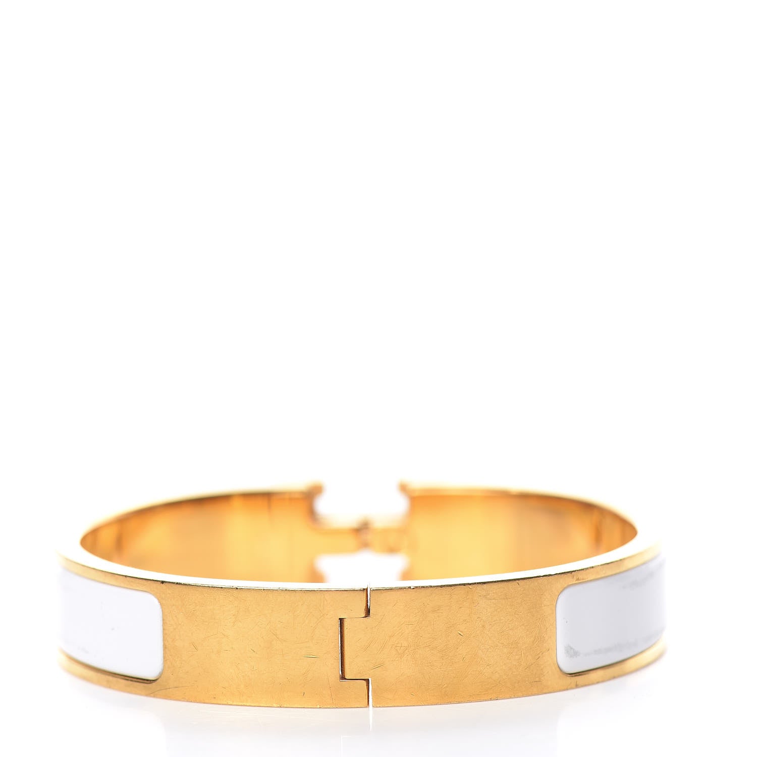 Hermes Enamel Narrow Clic Clac H Bracelet PM White 3 of 6