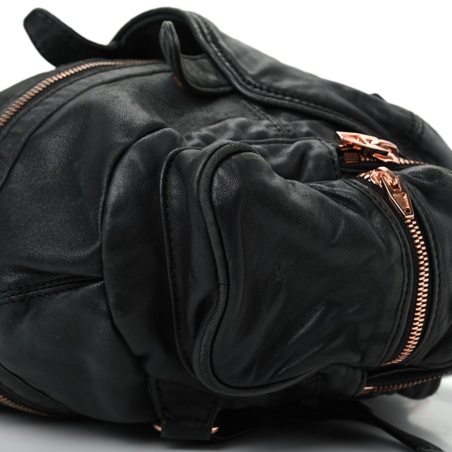 Alexander Wang Lambskin Mini Marti Backpack Washed Black Rose Gold Hardware 7 of 8