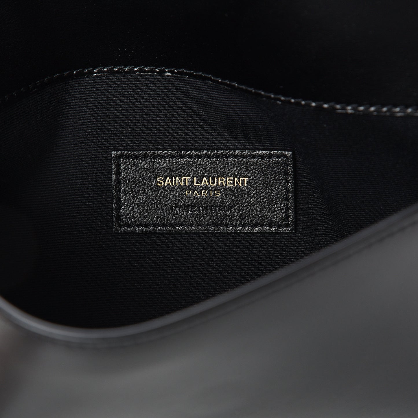 Smooth Shiny Calfskin Monogram Uptown Pouch Black