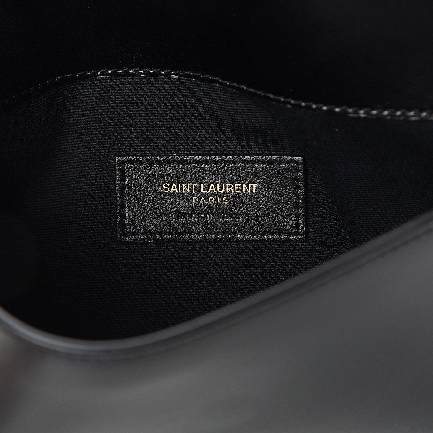 Saint Laurent Smooth Shiny Calfskin Monogram Uptown Pouch Black 5 of 6