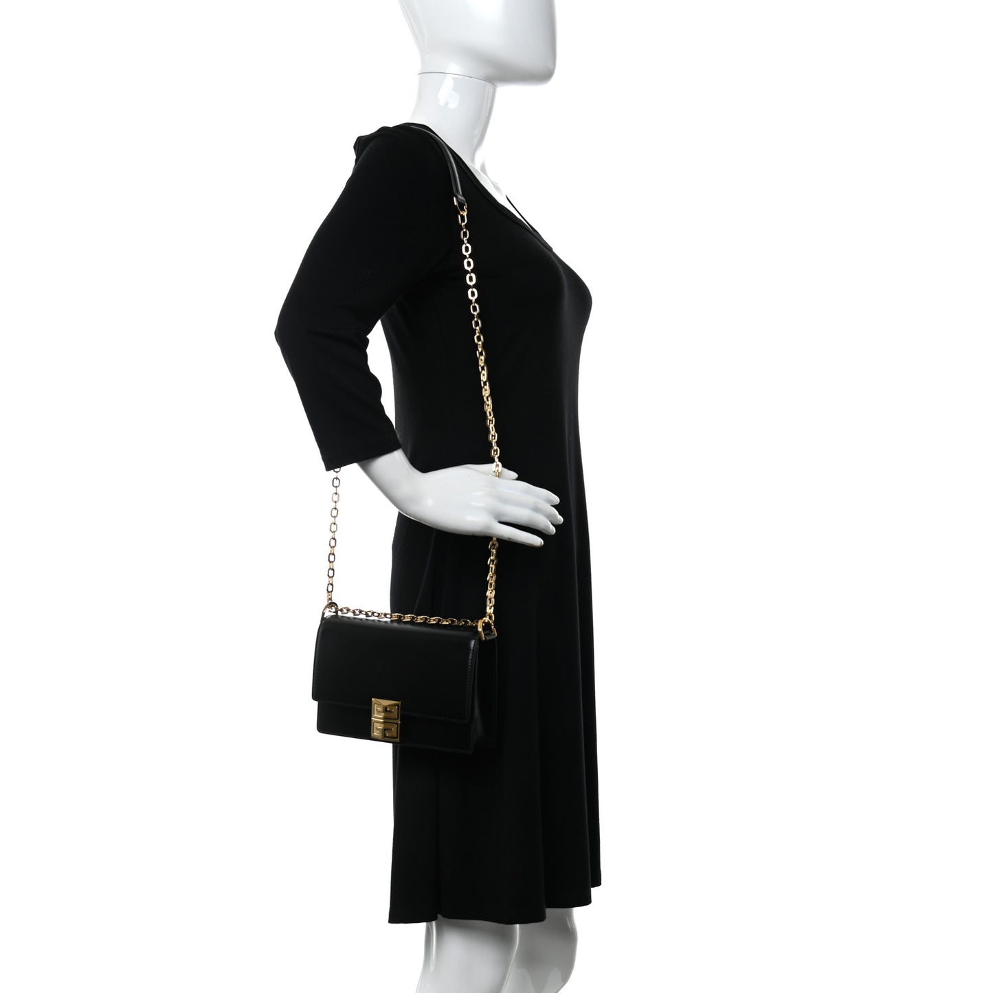 Calfskin Small 4G Chain Crossbody Black