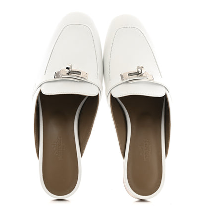 Hermes Calfskin Oz Mules 37.5 White 2 of 10